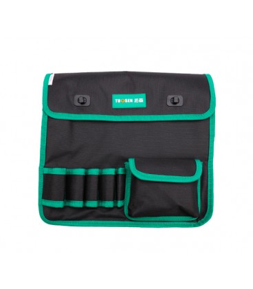 Сумка на пояс для монтажных инструментов TUOSEN, 5 кармашков, черно-зеленая