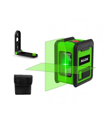 Уровень лазерный Hilda + настенный кронштейн, IP54, 500cm, Green