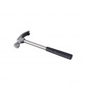 Молоток с гвоздодером 190 мм, литой, прорезиненная ручка, Black