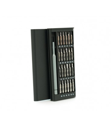 Набор отвертка+биты 24-in-1, длина держателя 115 мм, зажим CRV, алюминий, Box