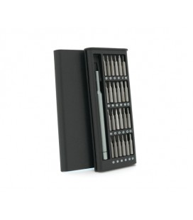 Набор отвертка+биты 24-in-1, длина держателя 115 мм, бита S2 магнитная, алюминий, Box