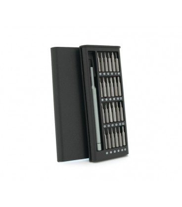 Набор отвертка+биты 24-in-1, длина держателя 115 мм, бита S2 магнитная, алюминий, Box