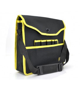 Сумка для монтажных инструментов, черная с желтой вставкой