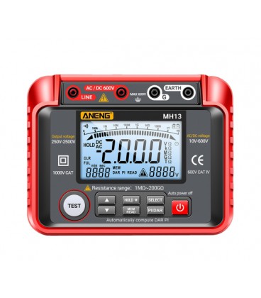 Тестер сопротивления изоляции (Мегаомметр) ANENG MH13
