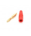 Наконечник кабельный, винтовая фиксация, изолятор: ПВХ, диаметр 3.5мм, позолоченный штекер, красный, 100 штук в упаковке, цена з