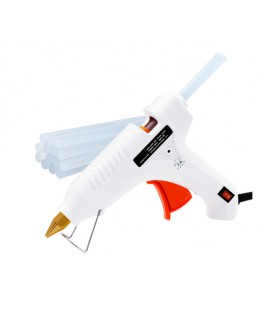 Пистолет клеевой с питанием от 220V HS-6701 80W, клей диаметром-7мм/11мм, White, Blister