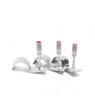 Гвозди монтажные пироксилиновые,7,3*43мм, зажим для труб мини 20мм, 100 штук в упаковке, цена за упаковку