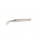 Пинцет выгнутый Aida A8 7 SA с белым антистатическим покрытием