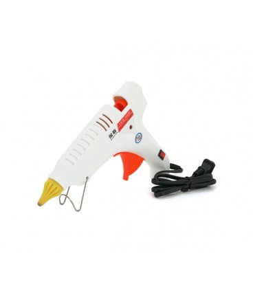 Пистолет клеевой с питанием от 220V HJ020 100W, клей диаметром-7мм/11мм + переходник, White, Blister