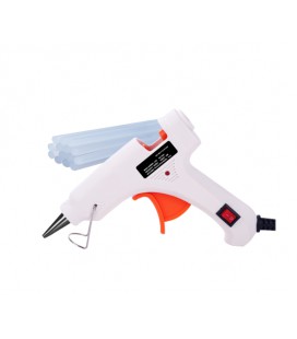 Пистолет клеевой с питанием от 220V HS-6502 40W, клей диаметром-7мм/11мм, White, Blister