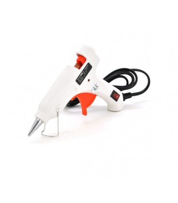 Пистолет клеевой с питанием от 220V HS-6502 20W, клей диаметром-7мм + переходник, White, Box