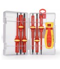 Отвертка с набором насадок 6-in-1, диэлектрическая, с индикатором, CRV. BOX