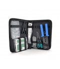 Набор монтажника 9 в 1 Merlion (A063), EZ-RJ45, KD-1, G501,HT332, тестер, коннекторы, отвертки, box 2*5, сумка