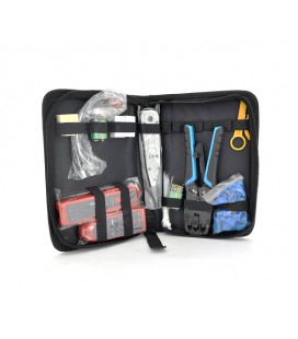 Набор монтажника 11 в 1 Merlion (A135), HT-806, HT-200R, KD-1, Stripper, коннекторы, колпачки, соединитель, разветвитель, стяжки