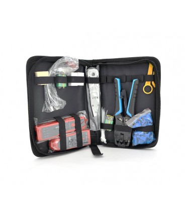 Набор монтажника 11 в 1 Merlion (A135), HT-806, HT-200R, KD-1, Stripper, коннекторы, колпачки, соединитель, разветвитель, стяжки