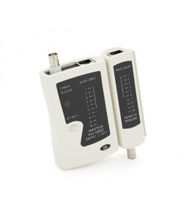 Кабельный тестер Merlion NSHL468BNC, RJ-45+BNC, батарейки в комплекте нет