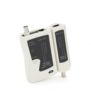Кабельный тестер Merlion NSHL468BNC, RJ-45+BNC, батарейки в комплекте нет