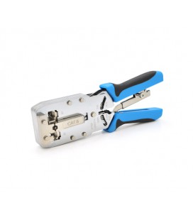 Инструмент Ritar HT-2810R с храповиком для обжимки RJ-45 (8P8C Cat-6) и RJ-12/11 (6P6C), 4P/6P/8P,