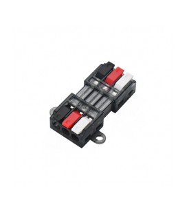 Клемма разъемная с нажимными зажимами 3-проводная LT-3-3, 3-pin, 250V, 32A, 0.5-2.5mm2, 19*42*11mm, под крепеж, серая