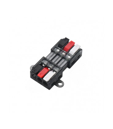 Клемма разъемная с нажимными зажимами 3-проводная LT-3-3, 3-pin, 250V, 32A, 0.5-2.5mm2, 19*42*11mm, под крепеж, серая