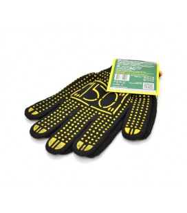 Перчатки Х/Б черные уплотненные 10 класс цена за пару.