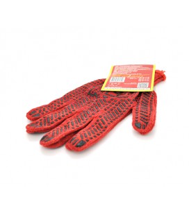 Перчатки Х/Б красные 10 класс цена за пару.