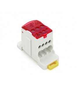 Параллельный разветвитель-сплиттер проводов UKK80, 6 выходов(латунь)2-2,5*16мм2 *4-2,5-6мм2 *1-6-16мм2, AC690V, 80А, 70,8*45,5мм