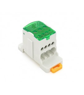 Параллельный разветвитель-сплиттер проводов UKK80, 6 выходов(латунь)2-2,5*16мм2 *4-2,5-6мм2 *1-6-16мм2, AC690V, 80А, 70,8*45,5мм