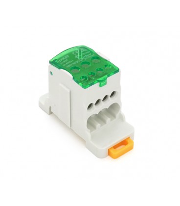 Параллельный разветвитель-сплиттер проводов UKK80, 6 выходов(латунь)2-2,5*16мм2 *4-2,5-6мм2 *1-6-16мм2, AC690V, 80А, 70,8*45,5мм