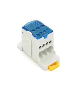 Параллельный разветвитель-сплиттер проводов UKK80, 6 выходов(латунь)2-2,5*16мм2 *4-2,5-6мм2 *1-6-16мм2, AC690V, 80А, 70,8*45,5мм