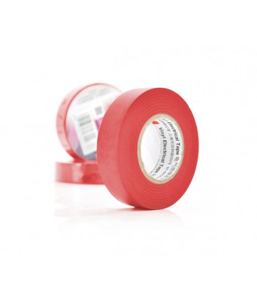 Изолента 3M 0,15мм*18мм*20м (красная), диапазон рабочих температур: от - 10°С до + 80°С, высокое качество!!!, 10 штук в упаковке