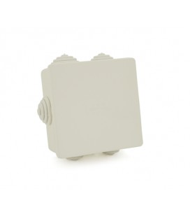 Коробка распределительная, СOURBI 80х80х40 белая с кабельными вводами, IP54 ( негорючая )