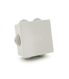 Коробка распределительная, СOURBI 80х80х40 серая с кабельными вводами, IP54 ( негорючая )