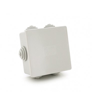 Коробка распределительная, СOURBI 80х80х40 серая с кабельными вводами, IP54 ( негорючая )