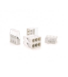 Самозажимная 3-проводная клемма WAGO К773-203, 3-pin, прозрачно-серая, упаковка 50 шт, цена за упаковку