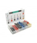 Набор клемм/наконечников 1250шт(E0508w-200 E2508b-250,E1008r-200,E1508bl-250,E4009gr-100,E7508gr-200,E6012y-25,E1012r-25)в боксе