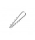 Зажим елочка 10 mm для кругл.каб (100 шт) НЕЙЛОН, белые