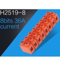 Клеммный блок H2519-8P 36A/660V, материал медь, сечение провода 0.5-6мм2