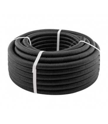 Гофротруба КОПОС уличная двухслойная D32 ПП, с протяжкой, с защитой от ультрафиолета, (50м), цвет черный, цена за бухту