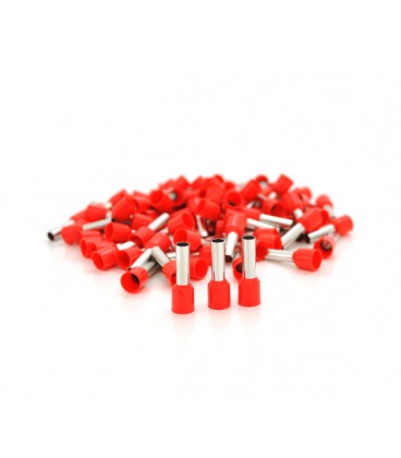 Кабельный наконечник VE4012, 4,0мм сечение зажимаемого кабеля, длина медной трубки 12мм, изоляция, 100шт в упаковке, цена за упа