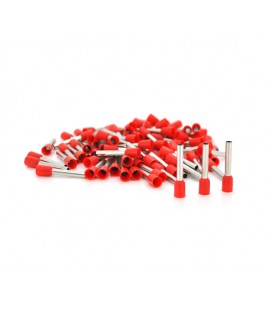 Кабельный наконечник VE2512, 2,5мм сечение зажимаемого кабеля, длина медной трубки 12мм, изоляция, 100шт в упаковке, цена за упа