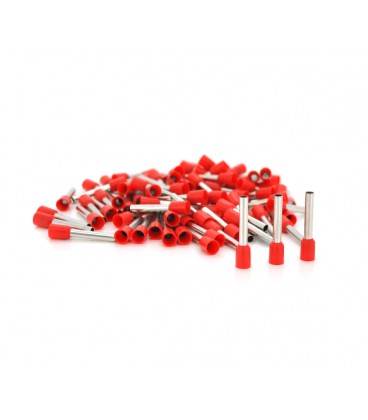 Кабельный наконечник VE2512, 2,5мм сечение зажимаемого кабеля, длина медной трубки 12мм, изоляция, 100шт в упаковке, цена за упа