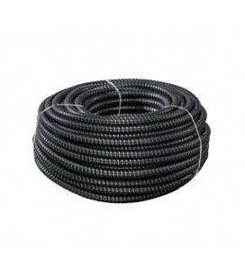 Металлорукав изолированный 15мм оцинкованный с протяжкой, бухта 50м, цвет черный, цена за бухту