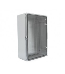 Бокс ударопрочный из ABS пластика с монтажной панелью 600х400х200, c прозрачной дверцей,IP65