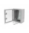 Бокс ударопрочный из ABS пластика с монтажной панелью 400х300х170, c прозрачной дверцей,IP65