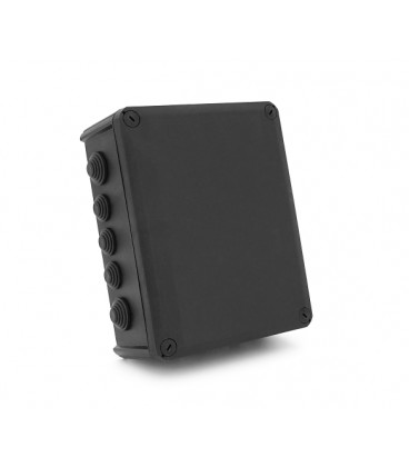 Коробка распределительная герметичная/внешняя 240х190х95мм, IP66 пластик, (РР) 10 гермовводов, черная/антрацит