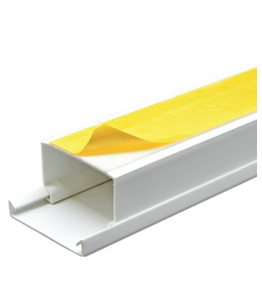 Кабельний канал с двойным замком, с самоклеющейся лентой Merlion 25х25х2000мм ( 10шт упаковка) белый, цена за упаковку