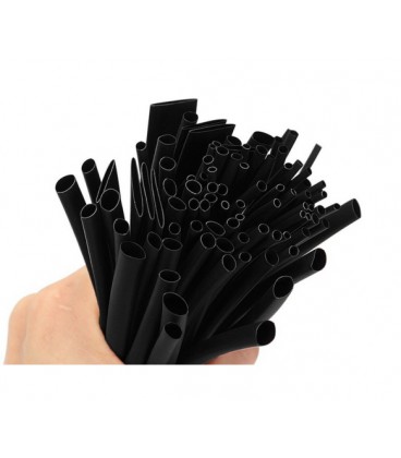 Термоусадочная трубка 5,0 мм, рабочая температура: от -50 ° C до + 125 ° C, черная, 100м, рулон