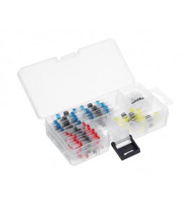 Набор термоусадочных гильз с припоем Q100 Red 0.5-1.50mm² (35) Blue 1.50-2.50mm² (30)Yellow 4.00-6.00mm² White(25)0.25-0.35mm² (