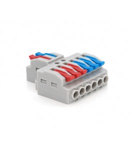 Параллельный разветвитель- сплиттер проводов, 6 выходов, 400В 32А, 0.08- 4мм2, SPL-62, серая, упаковка 5 шт, цена за упаковку